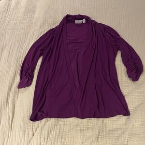 Susan Graver Rich Purple Cardigan